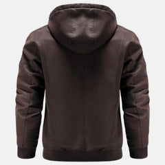 Zip Up Bomber Style Mens Hooded Jacket