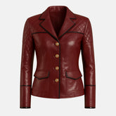 Quilted Lining Leather Jacket For Women