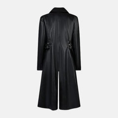 Darken Men Leather Trench Coat Long German Style