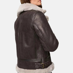 Bomber Jacket Shearling Aviator Coat