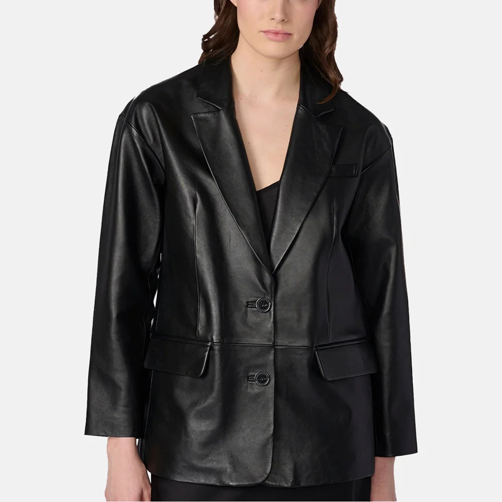 Leather Blazer Women