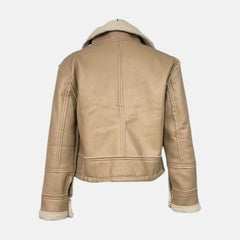 Bomber Sherpa-Lined Aviator Jacket Women