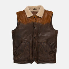 puffer vest | leather vest
