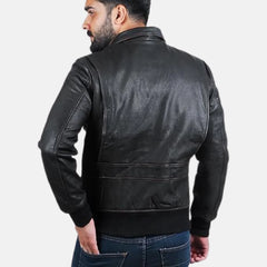 River Road Removable Collar Mens Leather Motorcycle Jacket