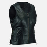 Selene Side Lace Women’s Leather Vest
