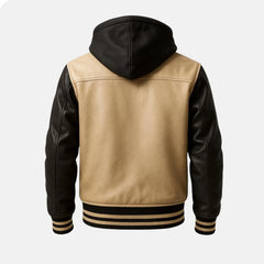 Removable Hood Men's Varsity Jacket