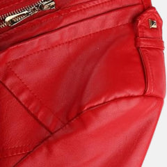 Vanessa Women’s Leather Moto Biker Short Coat Jacket