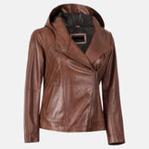 Hooded Leather Jacket for Women Trendy Fall Fashion