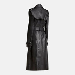 Amara Women’s Leather Coat Full Length Outerwear