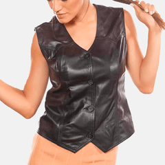 Arielle Adorn Womens Leather Vests