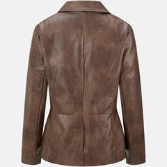 Avante Garde Leather Blazer Women