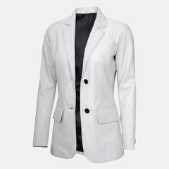 Cassia Comet Womens Leather Blazer