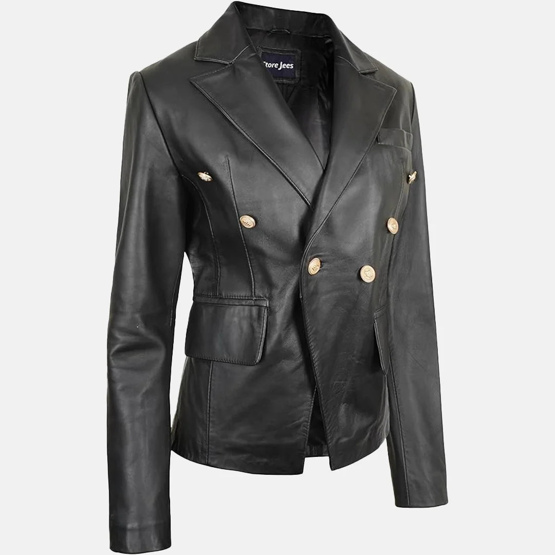 Glamour Leather Blazer Jacket