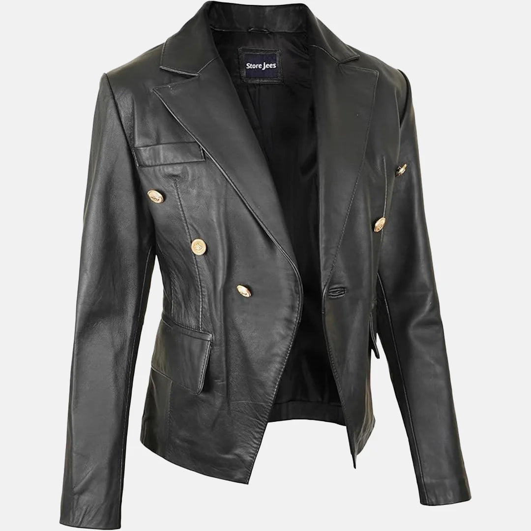 Glamour Leather Blazer Jacket