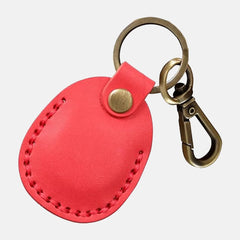 Loius Leather Airtag Keychain for men