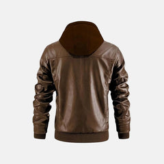 Metro Hooded Vintage Leather Jacket