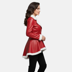 Christmas Leather Winter Jacket Women