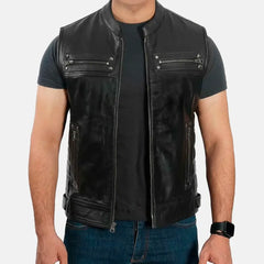 Strikers Leather Motorcycle Vest | Men's Motorcycle Vest