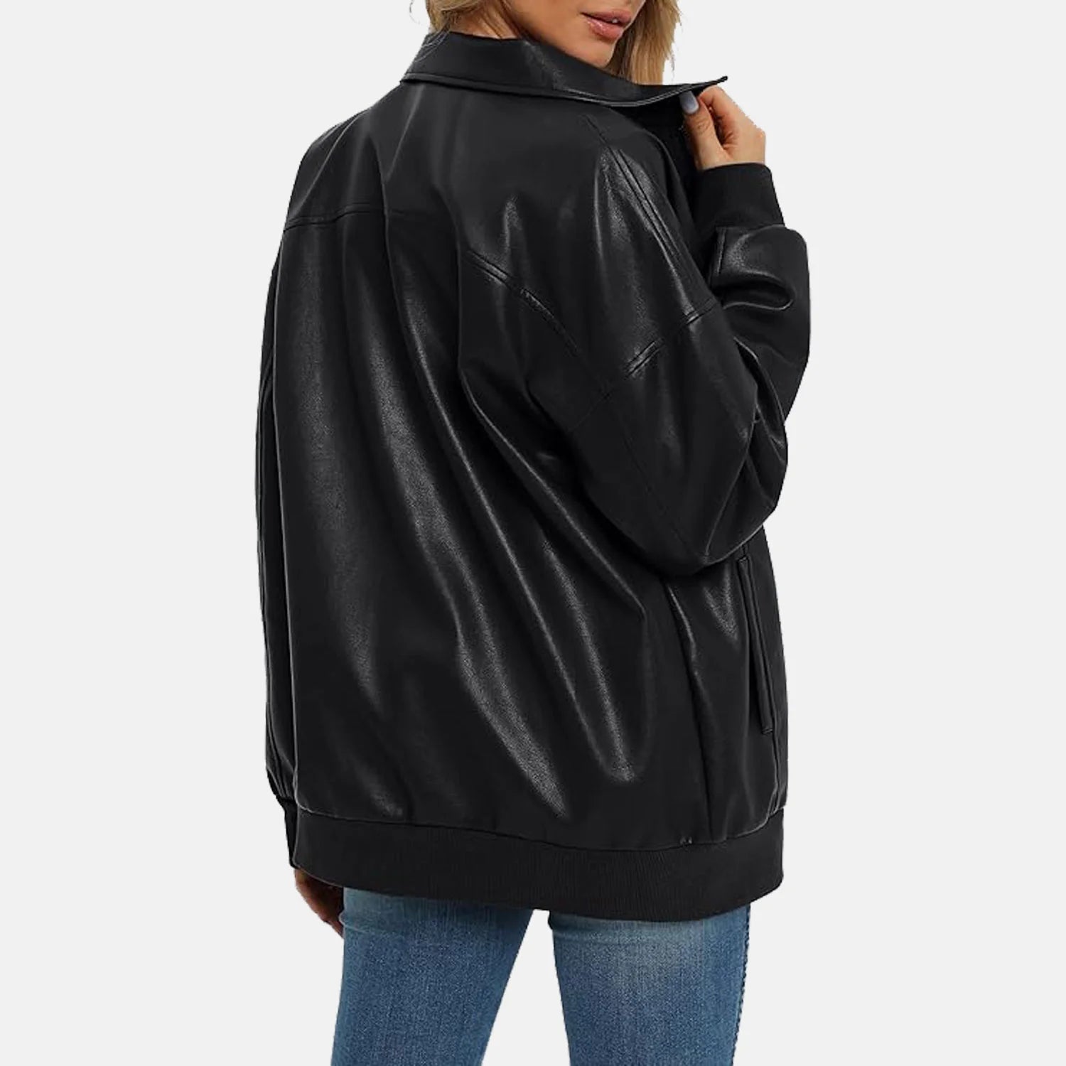 Stylish Leather Bomber Jacket for Women | Order Now