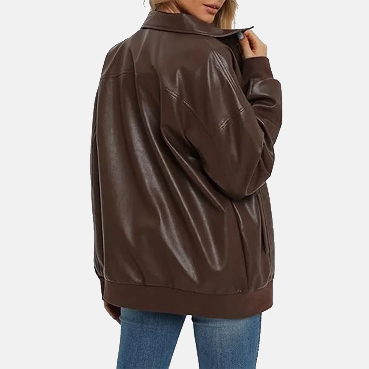Stylish Leather Bomber Jacket for Women | Order Now