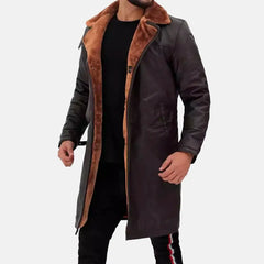 Wildwest Shearling Mens Leather Duster Coat