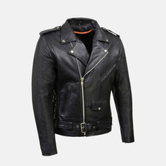 Rowan Mens Leather Biker Jacket