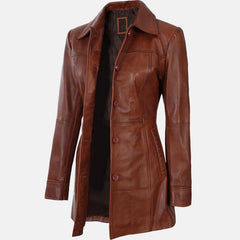 Wayferer Female Leather Coat | Leather Trench Coats